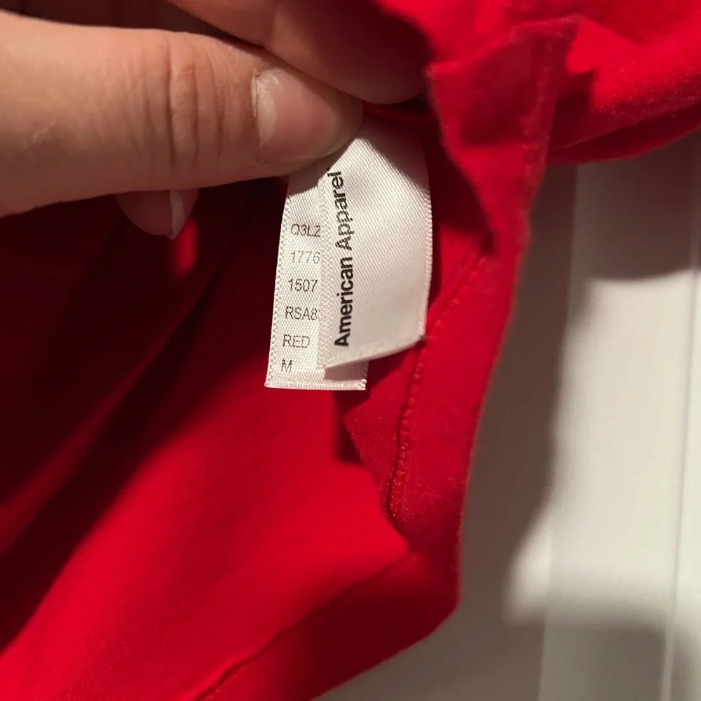 NWOT American Apparel Bold Red Crop Top - Picture 2 of 2